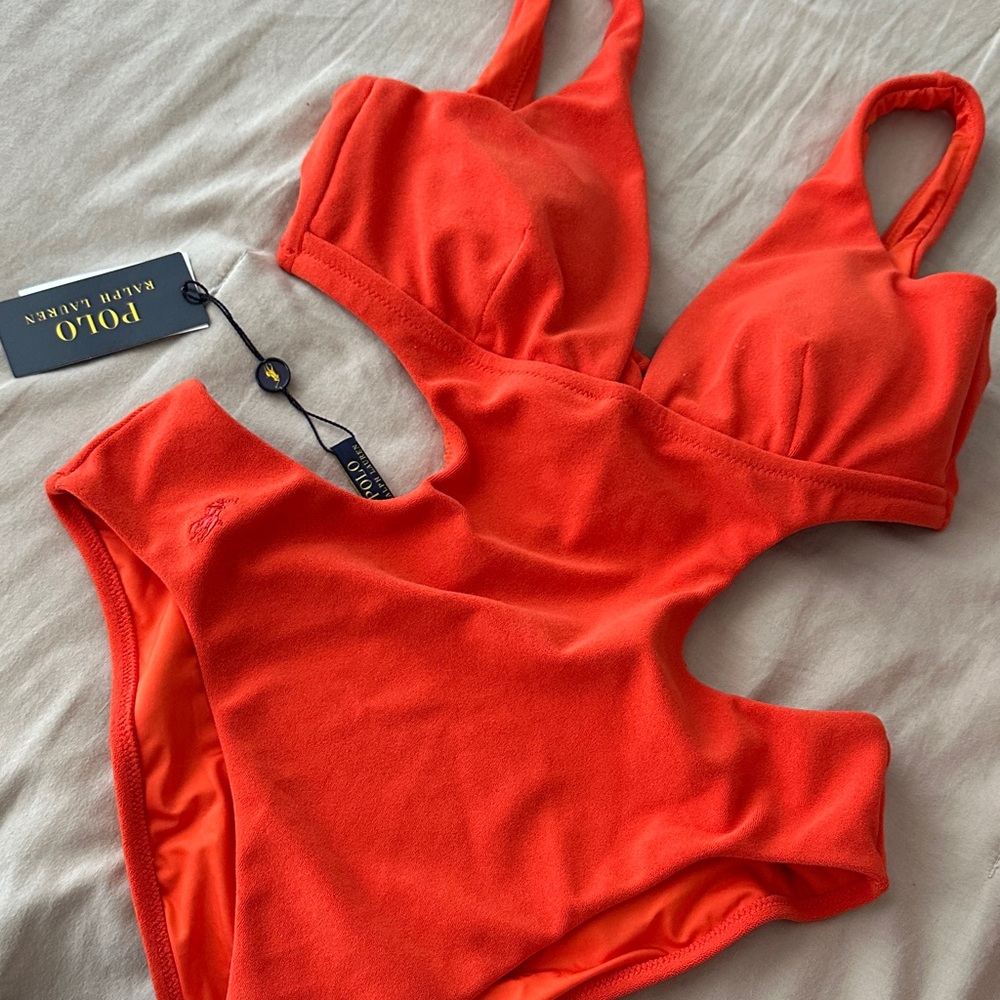 Polo Ralph Lauren Vibrant Orange Swimsuit